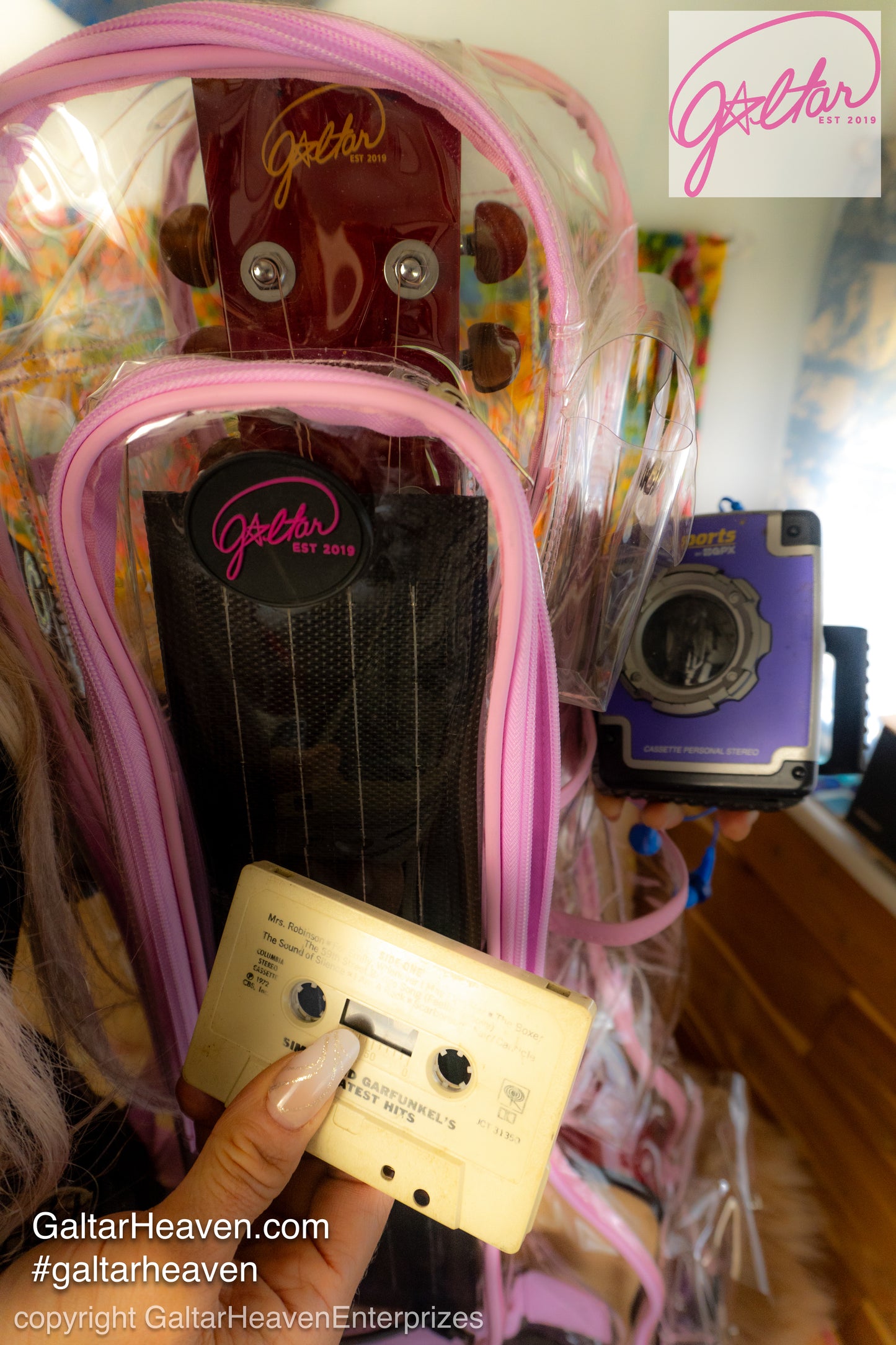 Clear Guitar Case with Solar Charging Panel