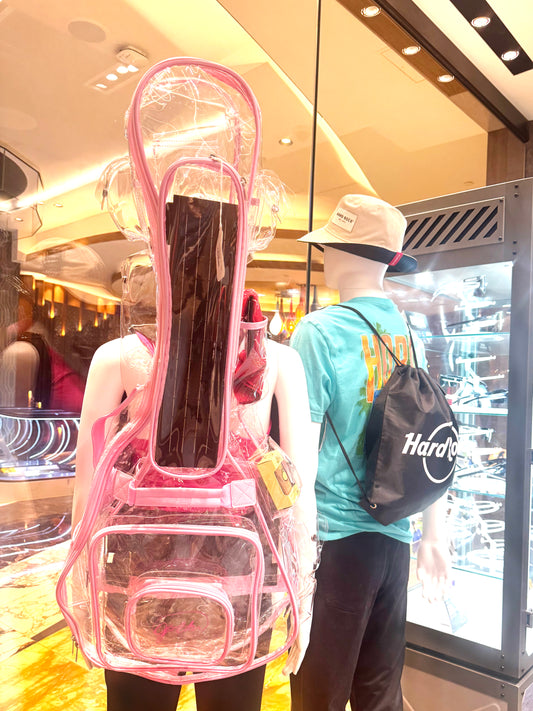 Clear Guitar Case with Solar Charging Panel